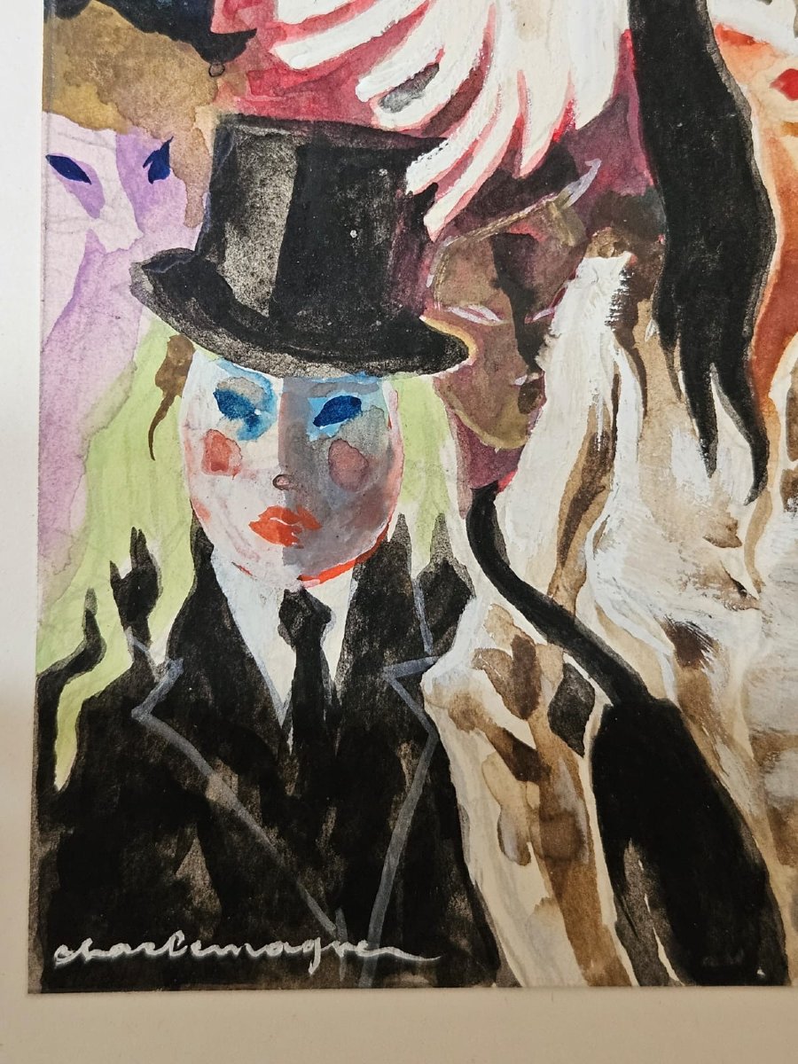 Carnival, Gouache By Paul Charlemagne-photo-2