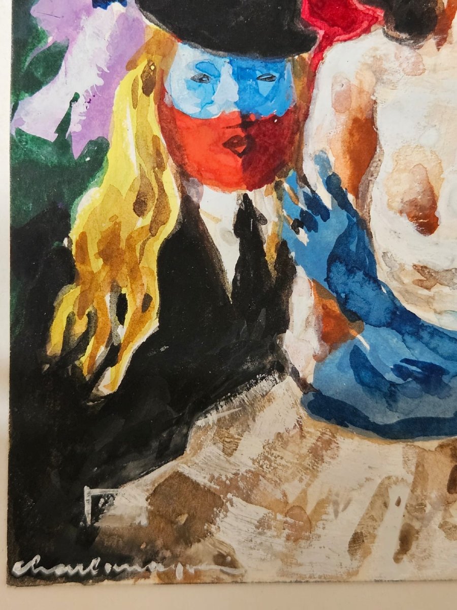 Carnival (2), Gouache By Paul Charlemagne-photo-2