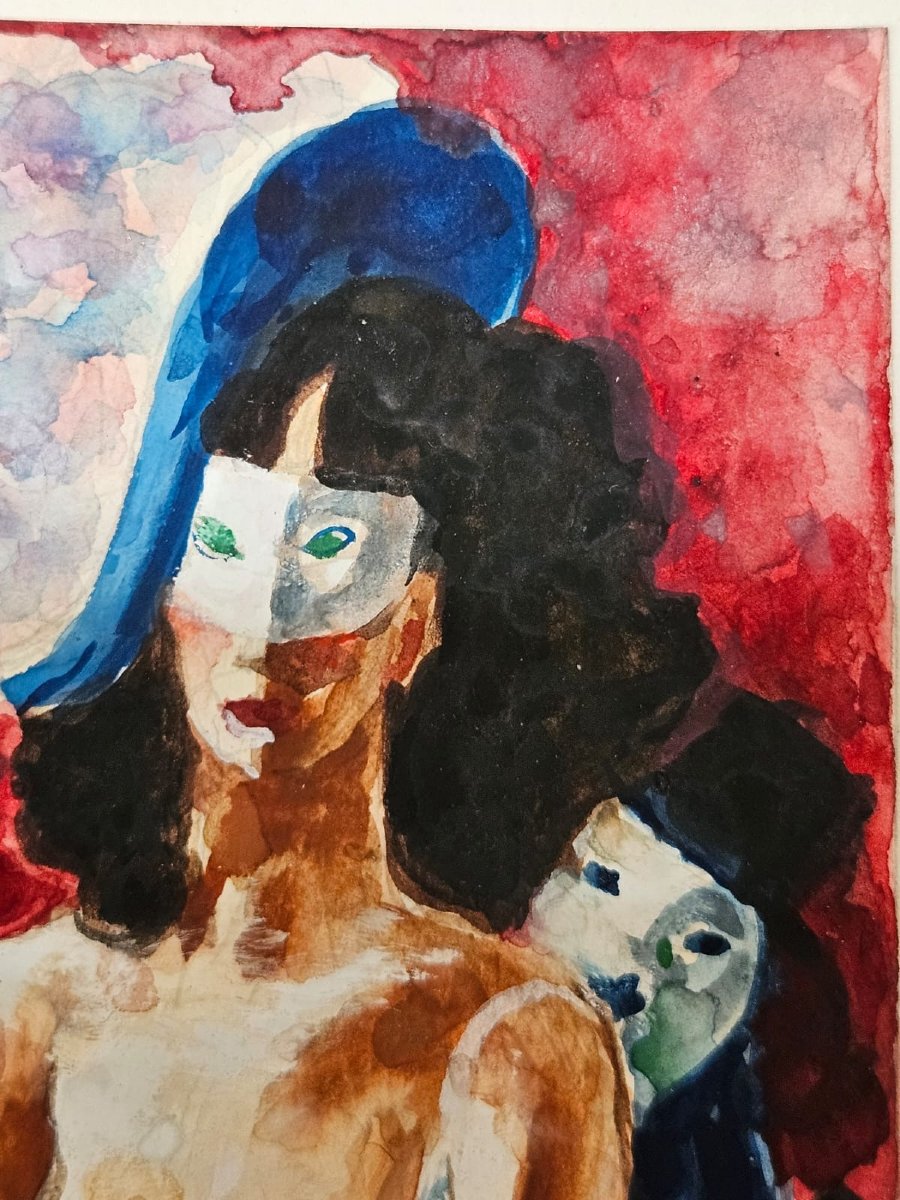 Carnival (2), Gouache By Paul Charlemagne-photo-3