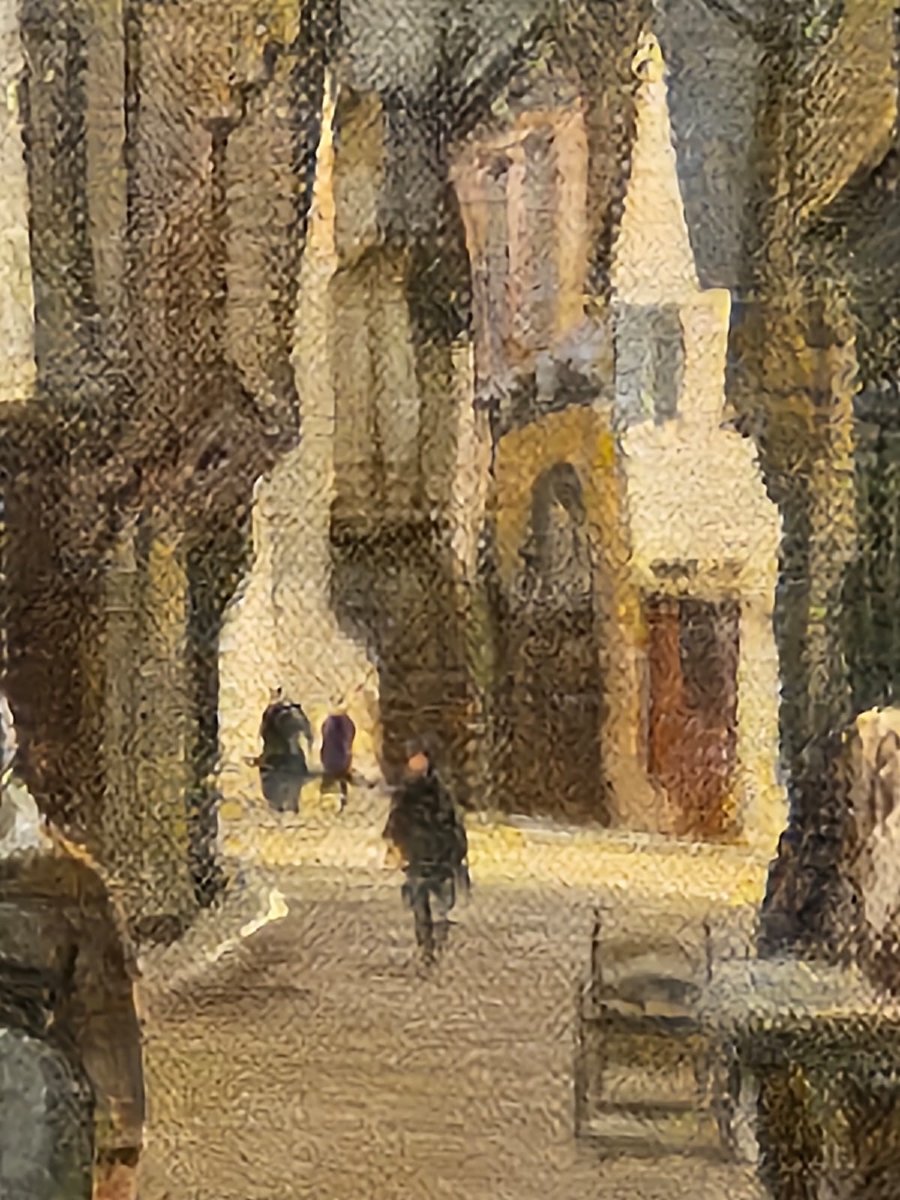 Rue Baudrairie à Vitré, août 1909, huile sur toile d'Arthur Gué.-photo-4