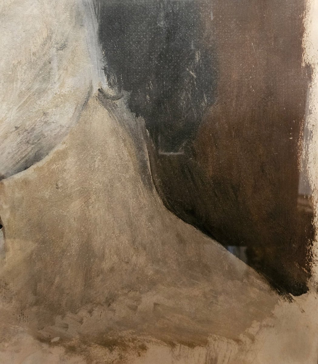 Double-sided Portrait On Paper, Gouache, And Charcoal By Léon Zack-photo-3