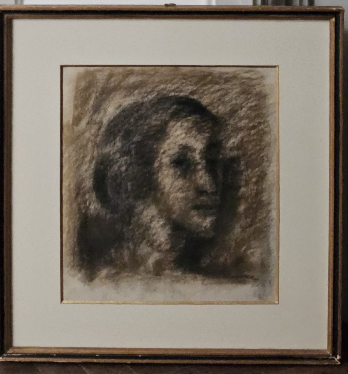 Double-sided Portrait On Paper, Gouache, And Charcoal By Léon Zack-photo-4