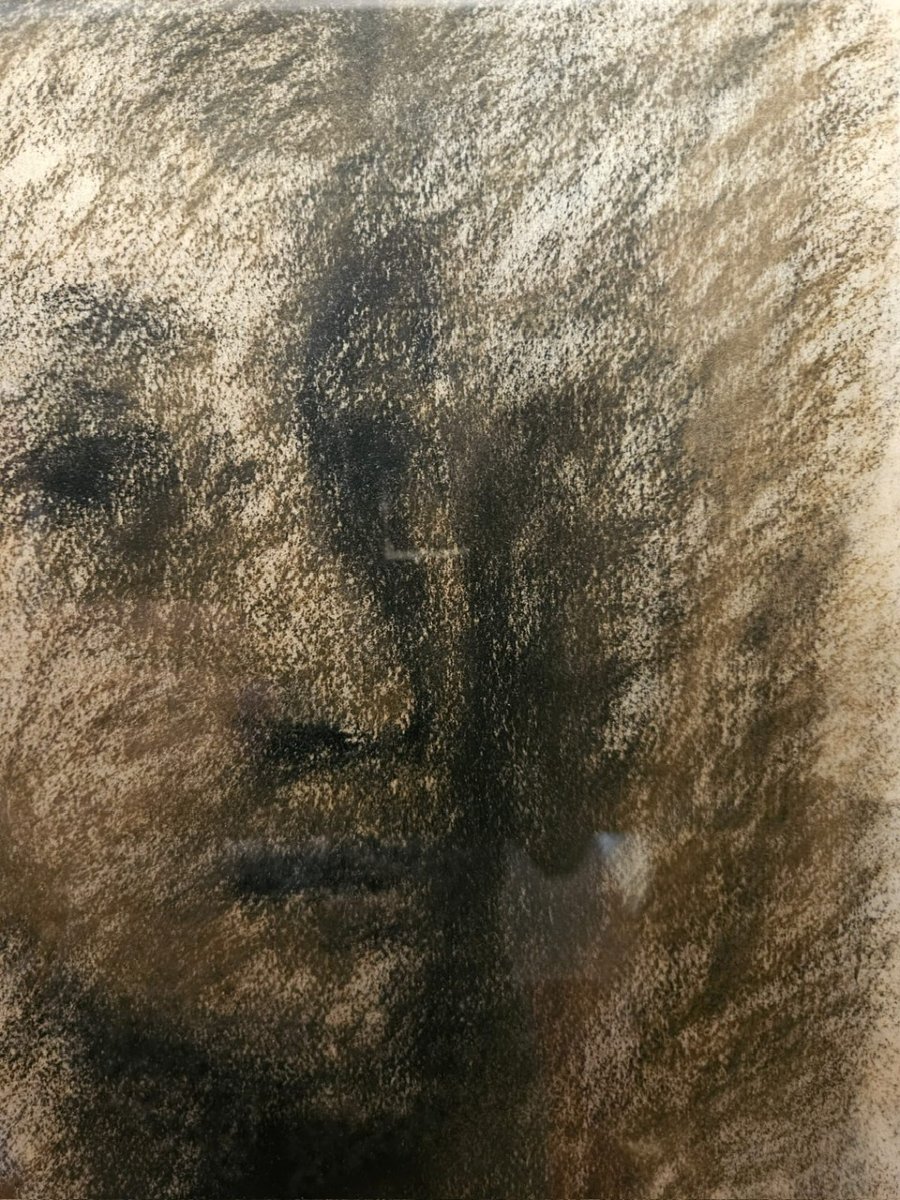 Double-sided Portrait On Paper, Gouache, And Charcoal By Léon Zack-photo-2
