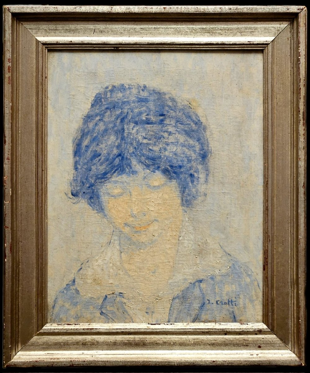 Portrait Of A Young Woman Wearing A Hat, Ca. 1905, Oil On Canvas By Jean Crotti