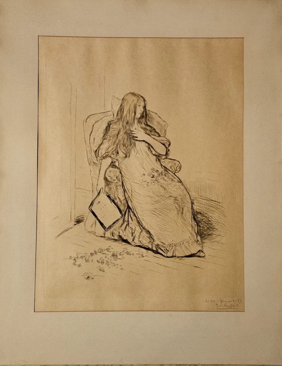 The Letter, 1898, Engraving By Jean François Raffaëlli