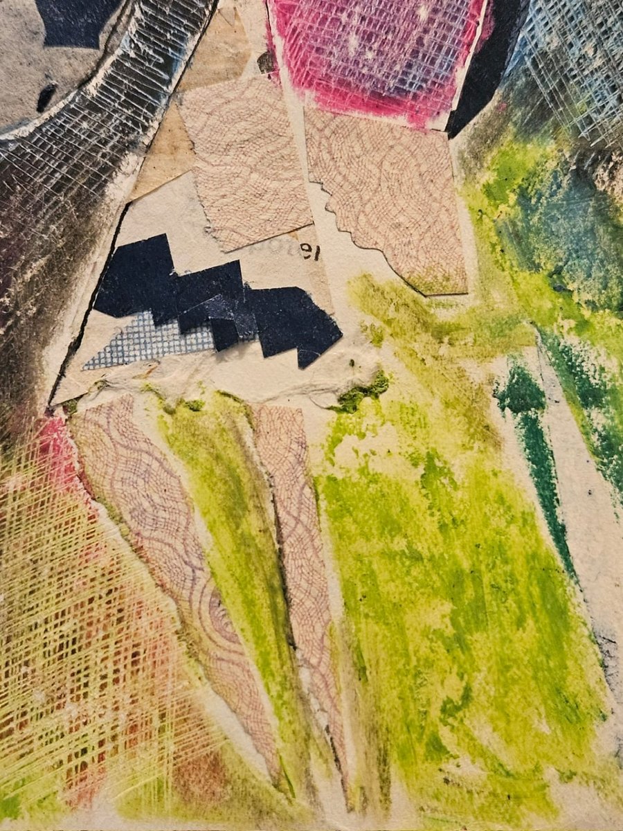 Giordano Falzoni, collage et aquarelle, 1947-48, ancienne collection Slavko Kopac-photo-2