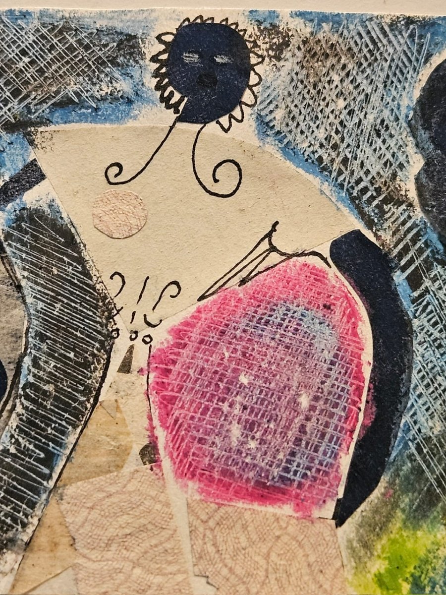 Giordano Falzoni, collage et aquarelle, 1947-48, ancienne collection Slavko Kopac-photo-3