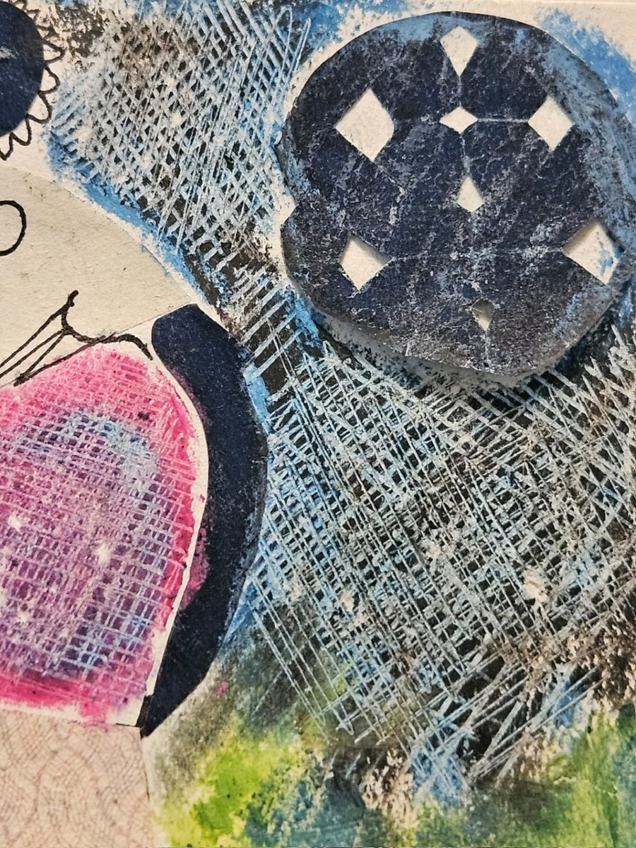 Giordano Falzoni, collage et aquarelle, 1947-48, ancienne collection Slavko Kopac-photo-5