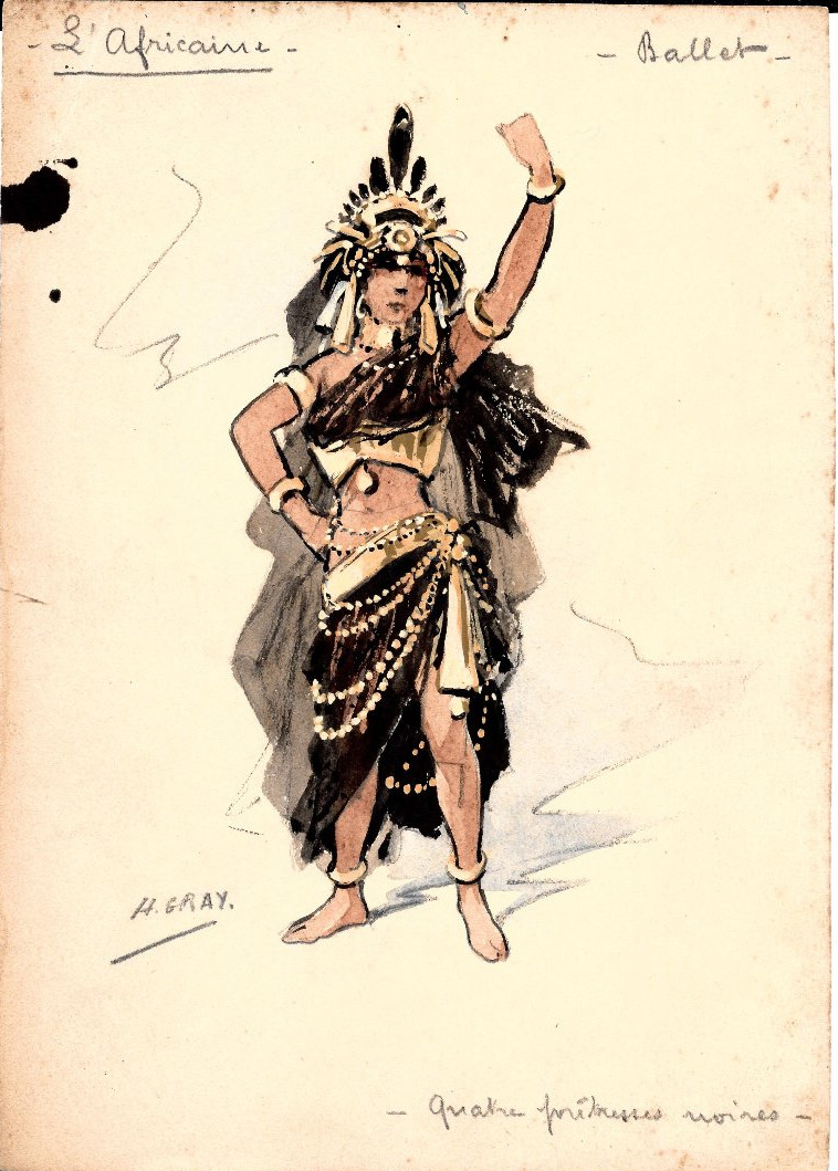 Costumes For *l'africaine*, 10 Gouaches By Henri Gray, 1899–1900-photo-2