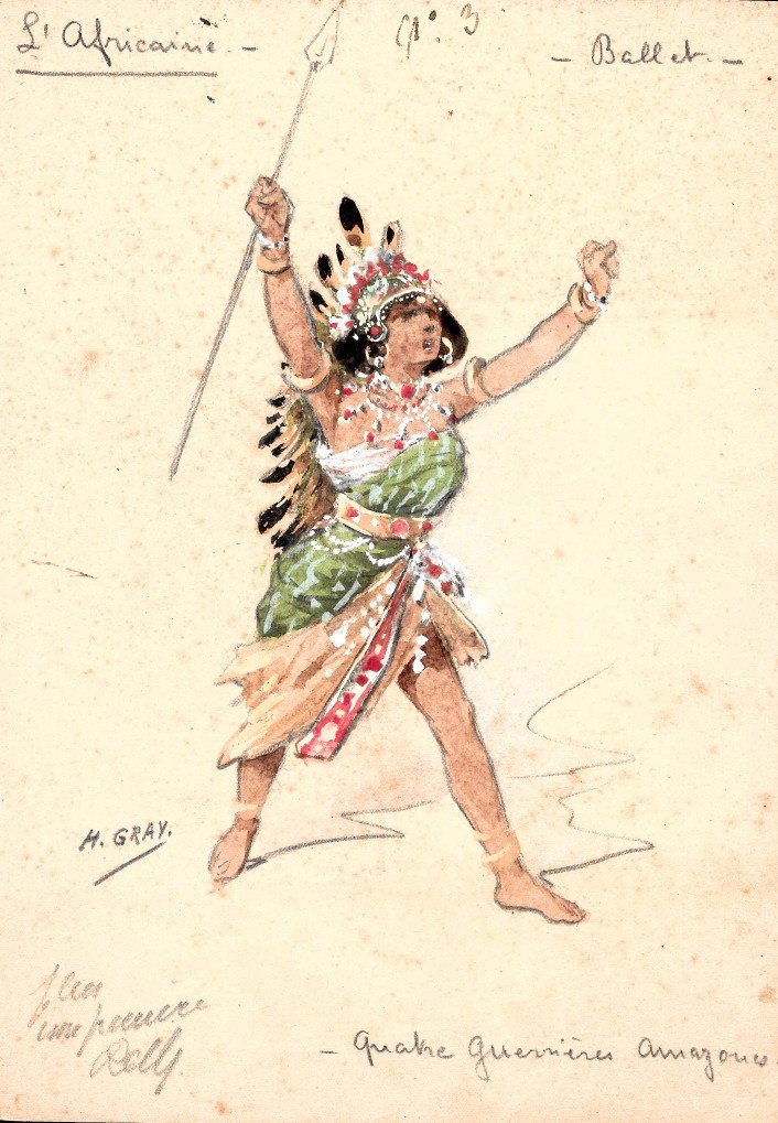 Costumes For *l'africaine*, 10 Gouaches By Henri Gray, 1899–1900-photo-3