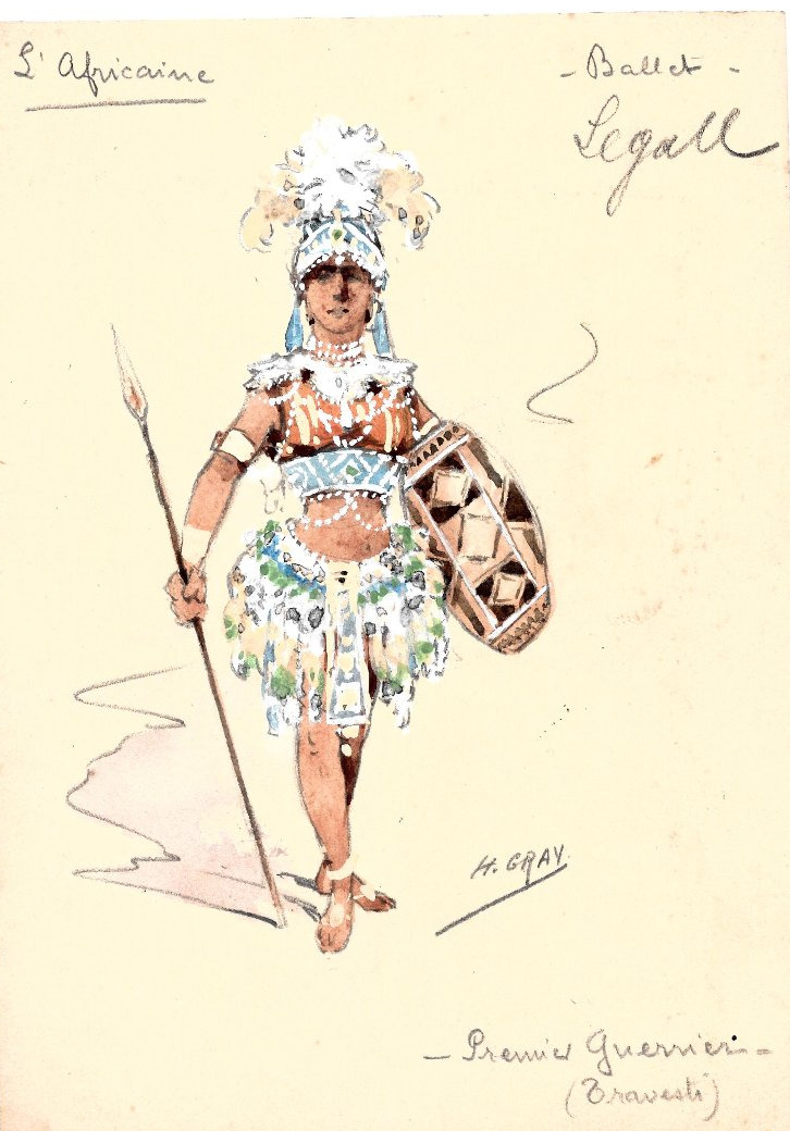 Costumes For *l'africaine*, 10 Gouaches By Henri Gray, 1899–1900-photo-4