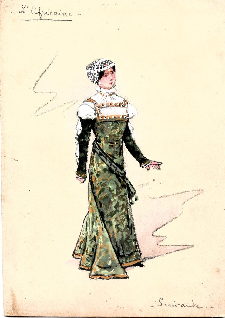 Costumes For *l'africaine*, 10 Gouaches By Henri Gray, 1899–1900-photo-5
