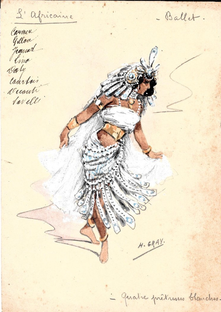 Costumes For *l'africaine*, 10 Gouaches By Henri Gray, 1899–1900