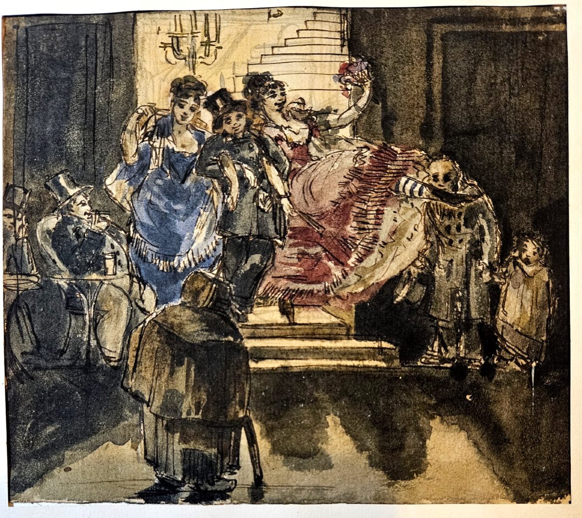 "memories Of Lorient, 1875," Watercolor Over Pen And Ink By Henry Detouche