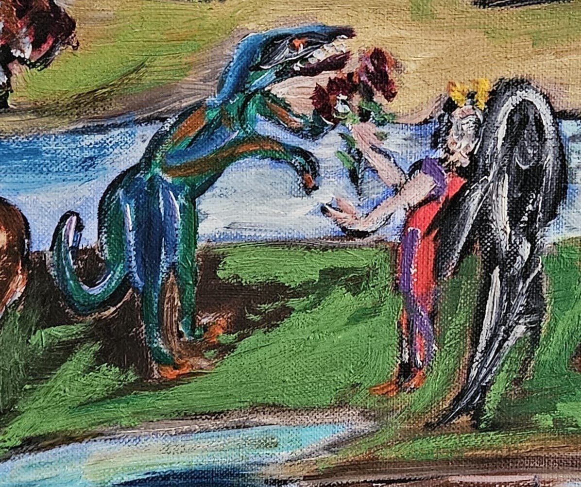 Oil On Canvas By Lilian Coket, Titled *city-pyrvams*, Salon Des Indépendants 1969-photo-2