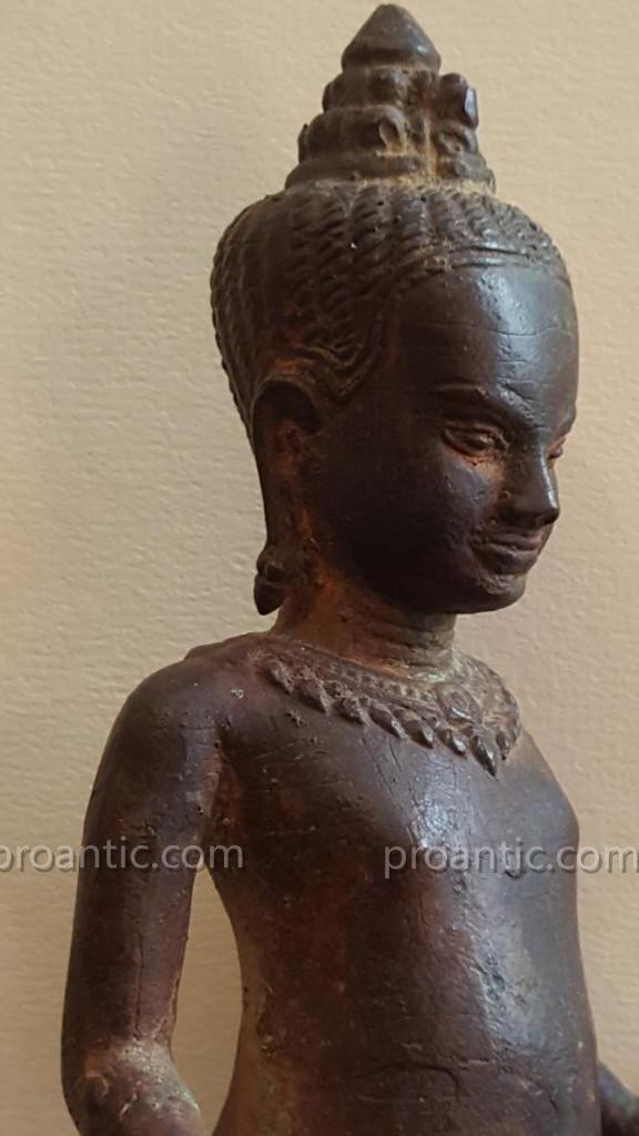 Statuette Khmer Angkorienne de la fin du XIIème siècle-photo-4