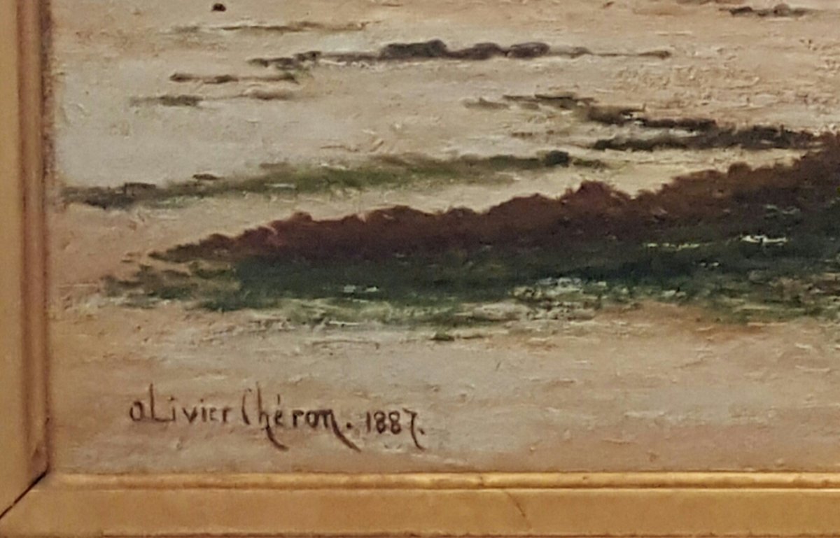 La plage d'Arromanche par Olivier Cheron en 1887-photo-4