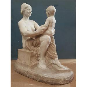 Louis Armand Bardery: Mother And Child, Statue