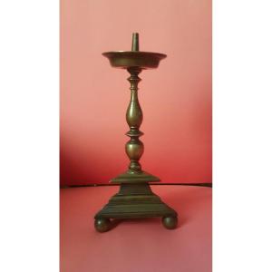 Bronze Tripod Candle Stick, 16th Century