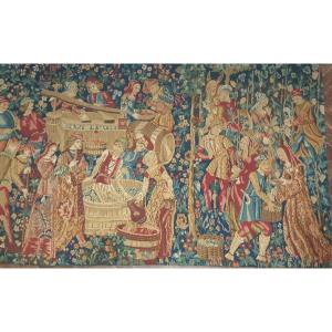 Jean Laurent, Aubusson Art Tapestry, The Harvest (renaissance Style)