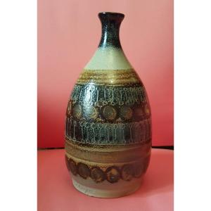 Jean Claude Courjault: Stoneware Vase For Keraluc