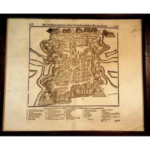 Carte de La Rochelle du cartographe Sébastien Münster 1570