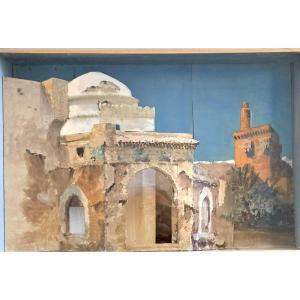 Model Of A Theatre Set From The Jambon-bailly Workshops For The Play Kismet, 1911