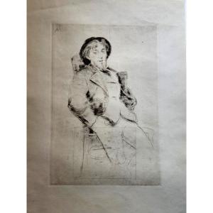 Portrait de Norbert Gœneutte, gravure de Marcellin Desboutin