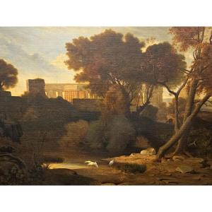 The Ruins Of Phaestum, Reduced Copy Of A Work By Alfred De Curzon, Oil On Canvas