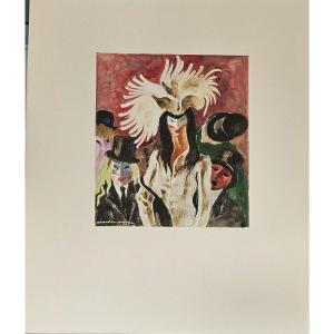 Carnival, Gouache By Paul Charlemagne