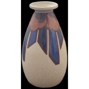 Vase à décor de fleurs stylisées 2 de Simone Larrieu