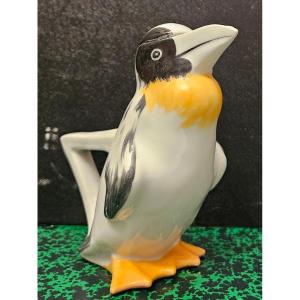 "penguin" Zoomorphic Pitcher By Edouard Sandoz For The Théodore Haviland Factory, 1917.