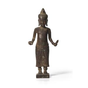 Khmer Angkorian Statue From The End Of The XIIth Century