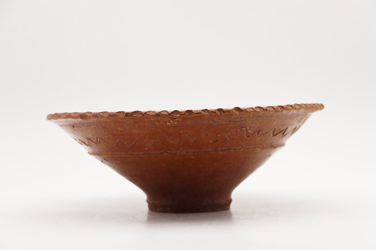 Bol à lait médiéval portugais du XIVe siècle, en Terracotta-photo-3