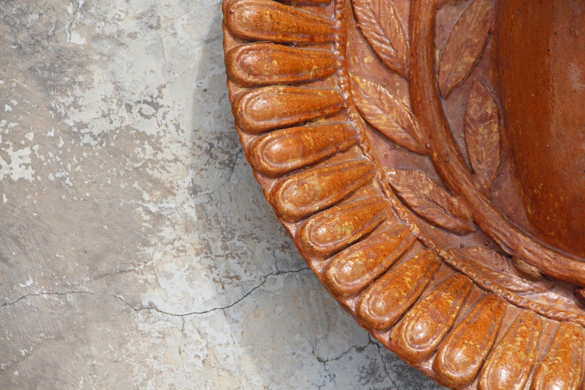 Enseigne de boucherie ancienne française très rare en forme de tête de cheval, en faïence-photo-1