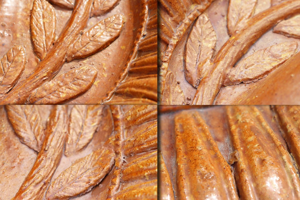 Enseigne de boucherie ancienne française très rare en forme de tête de cheval, en faïence-photo-4