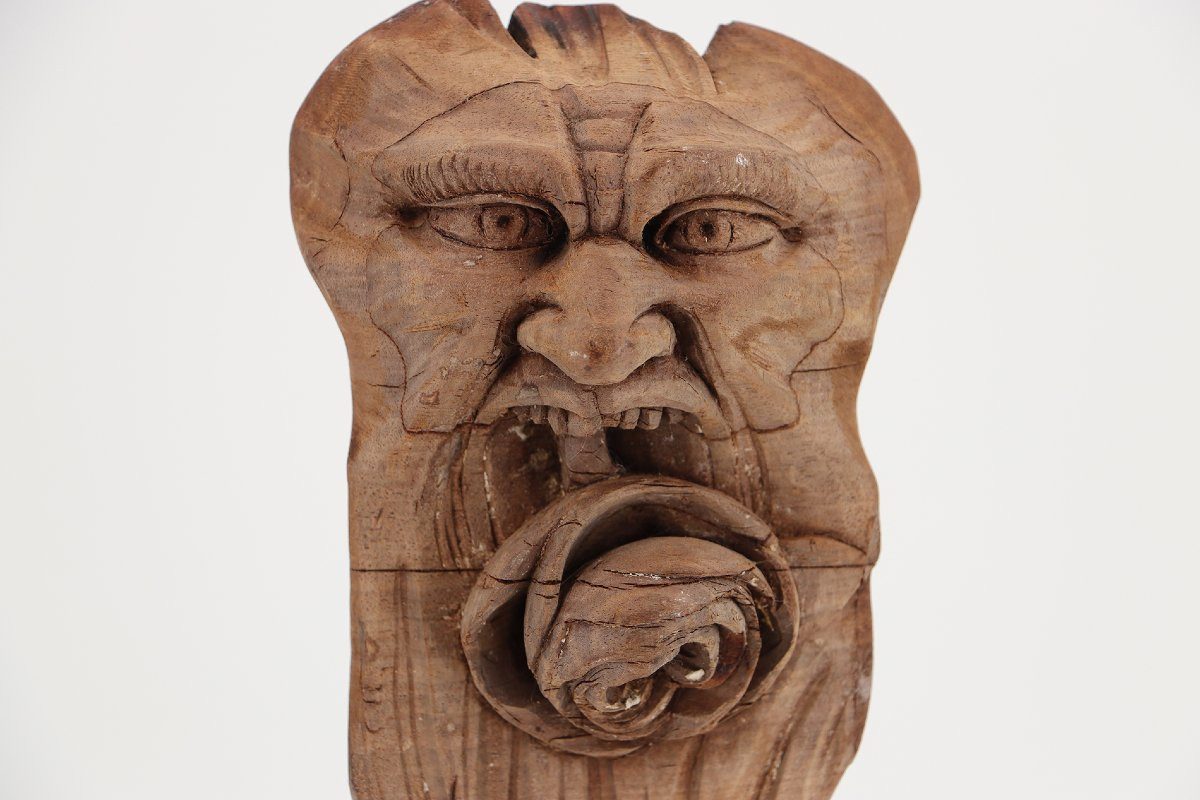 Romantic Demon With Rose In The Mouth, 18th Century, Portuguese Baroque-photo-3