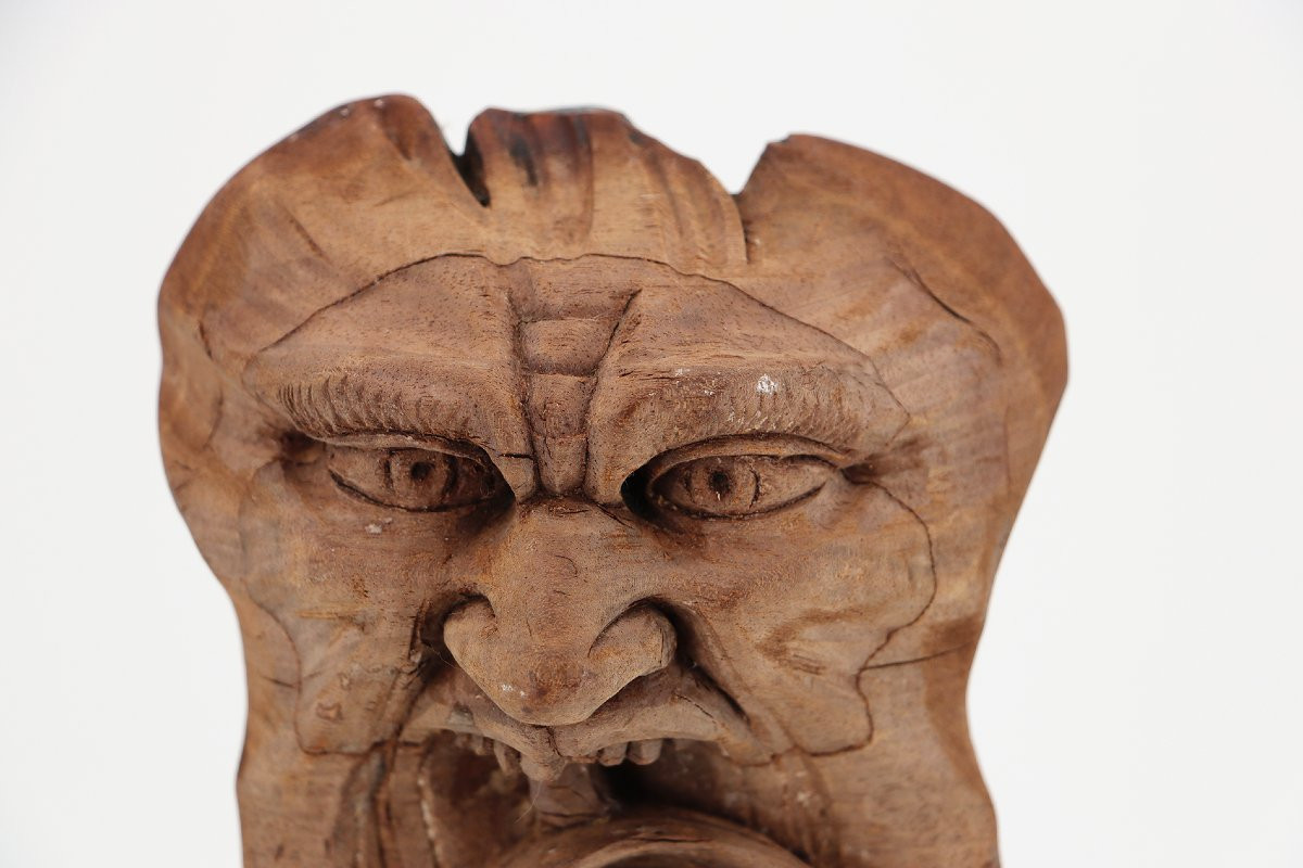 Romantic Demon With Rose In The Mouth, 18th Century, Portuguese Baroque-photo-4