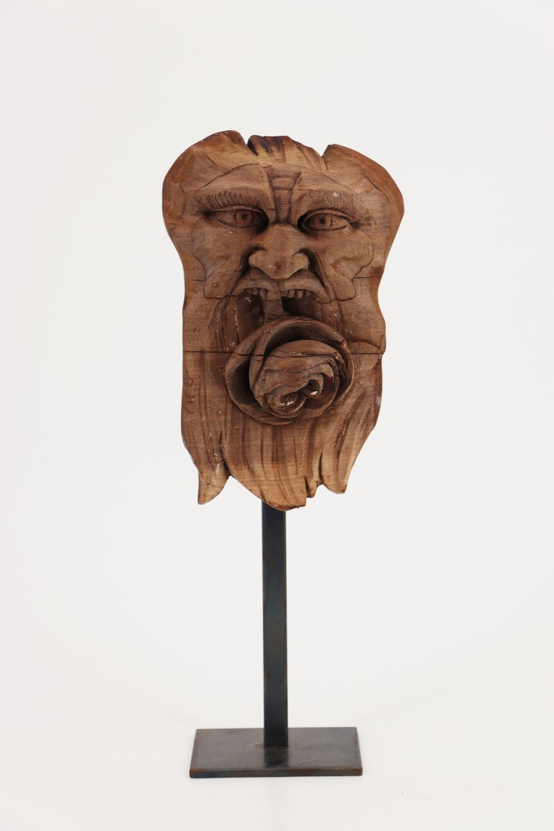 Romantic Demon With Rose In The Mouth, 18th Century, Portuguese Baroque