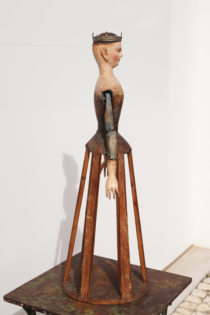 Baroque Santos Cage Doll With Silver Crown, Portuguese 18th Century, Virgin-photo-2