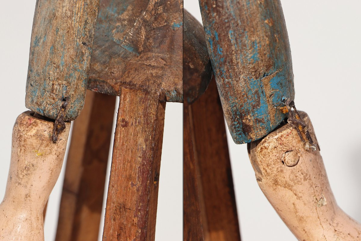 Baroque Santos Cage Doll With Silver Crown, Portuguese 18th Century, Virgin-photo-5