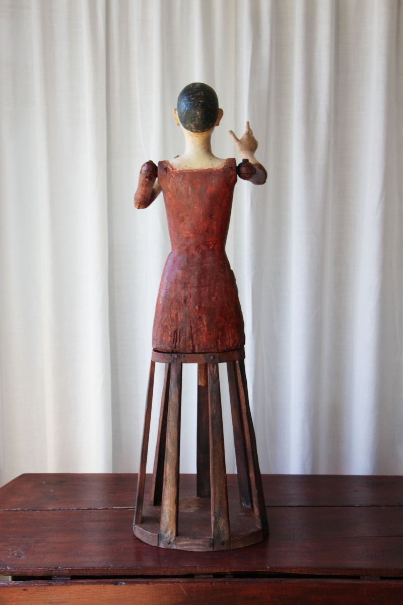 18th Century Portuguese Baroque Santos Cage Doll, Virgin, Mannequin-photo-4