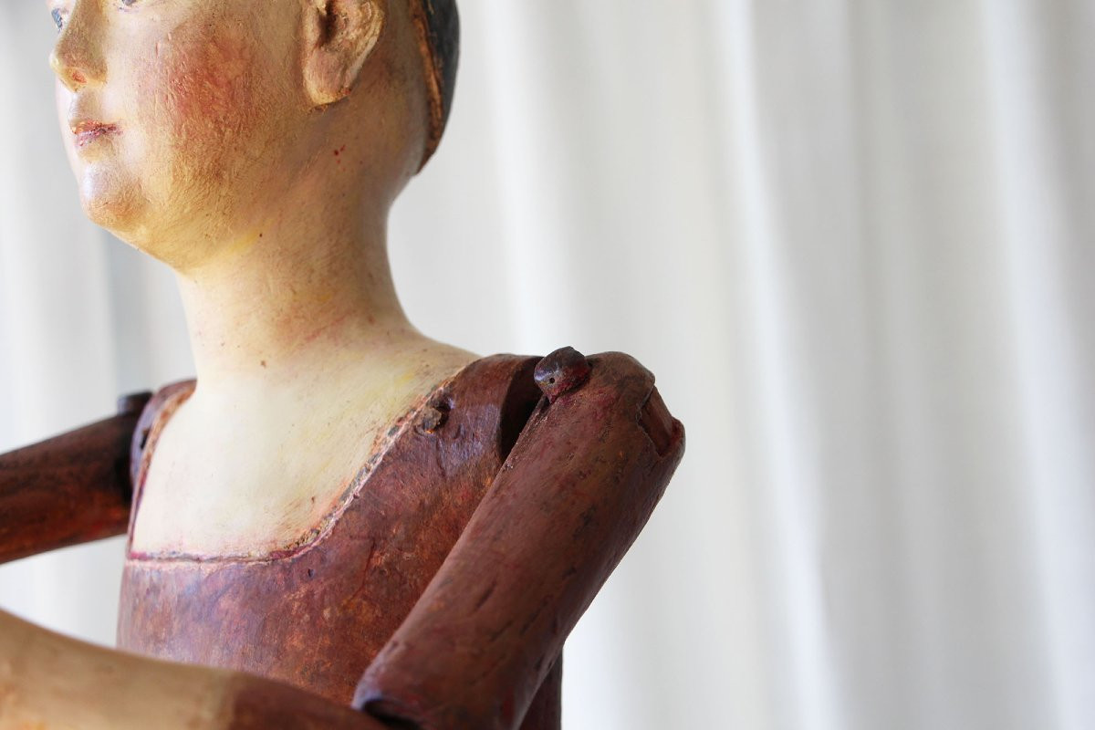 18th Century Portuguese Baroque Santos Cage Doll, Virgin, Mannequin-photo-6