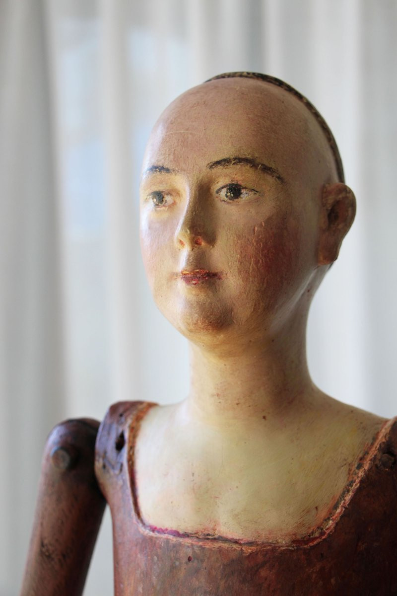 18th Century Portuguese Baroque Santos Cage Doll, Virgin, Mannequin-photo-7