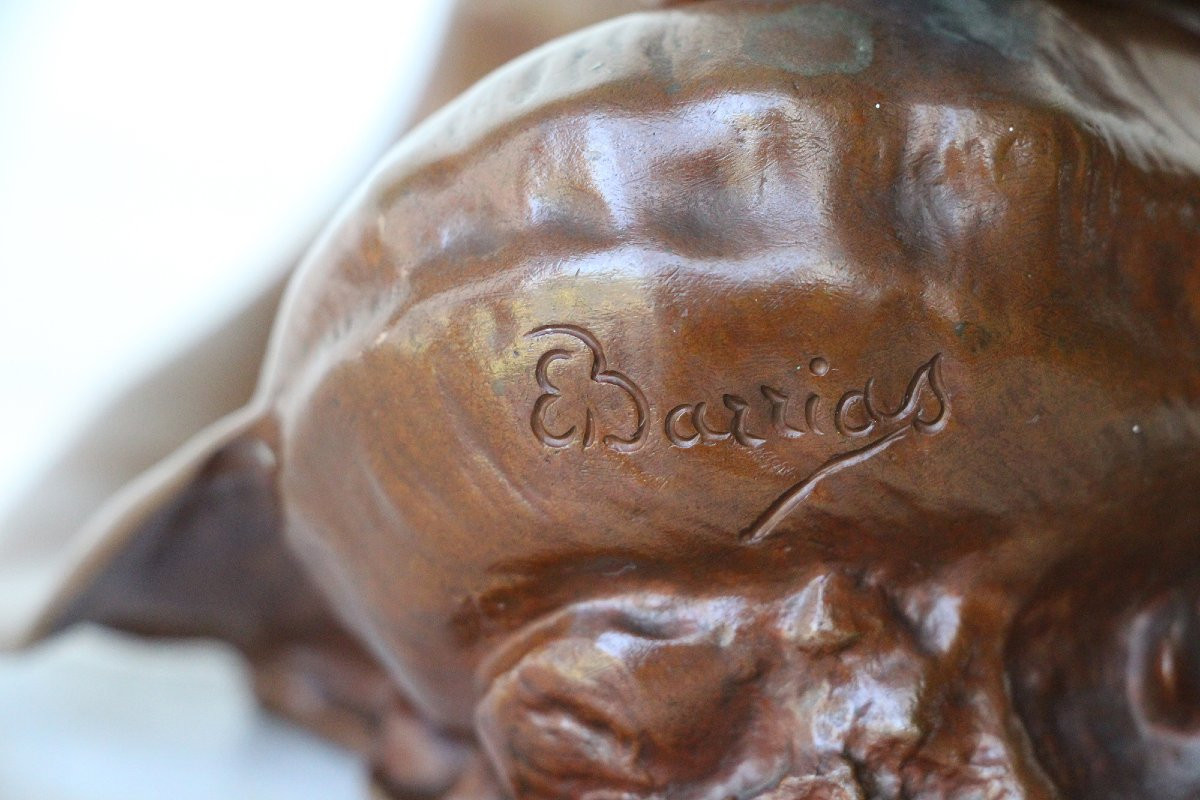 The Boy With The Shell And The Crab French Bronze Sculpture Of Louis-ernest Barrias-photo-6