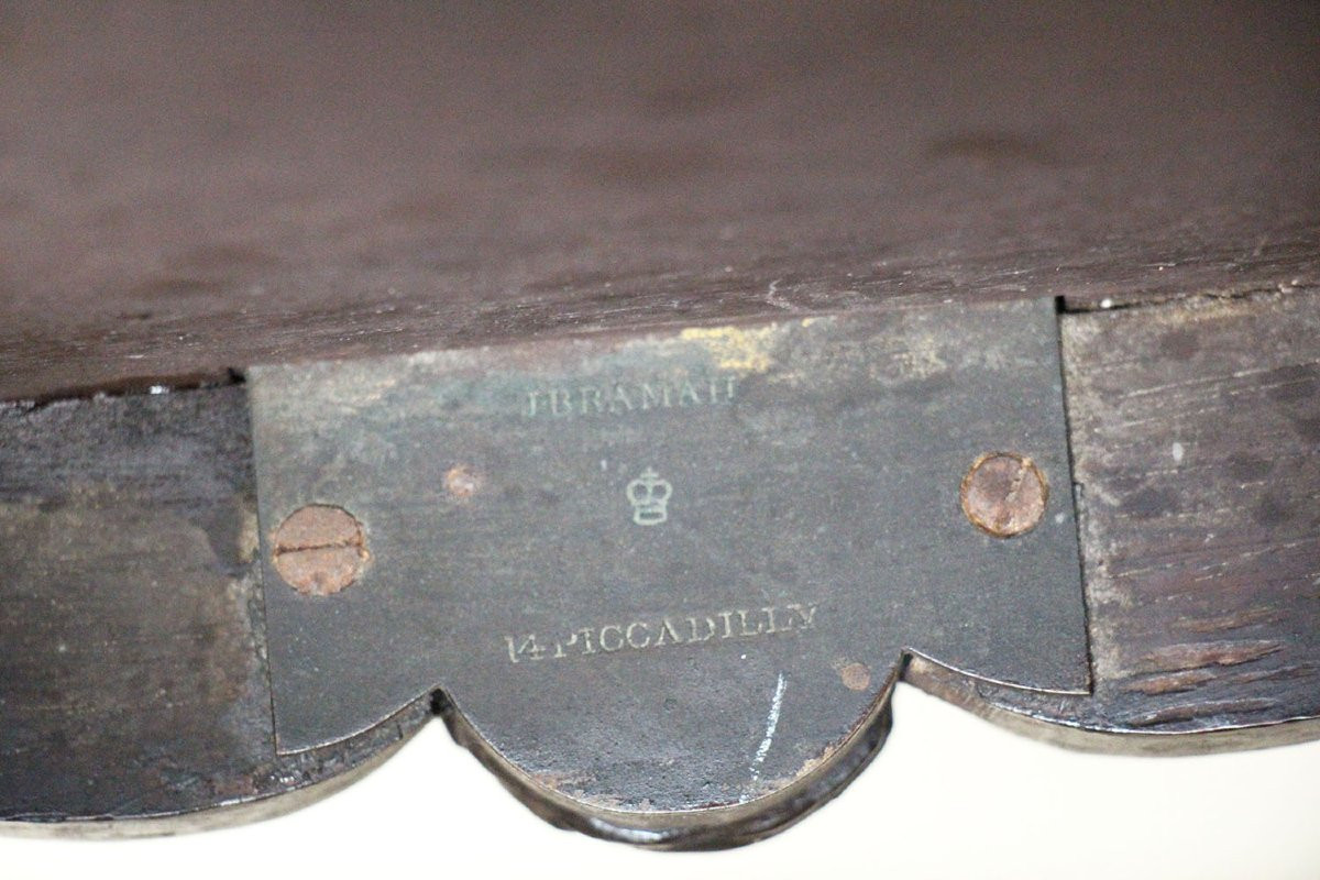 thépoy en acajou de la période Régence anglaise, avec serrure Bramah, début du XIXᵉ siè-photo-3