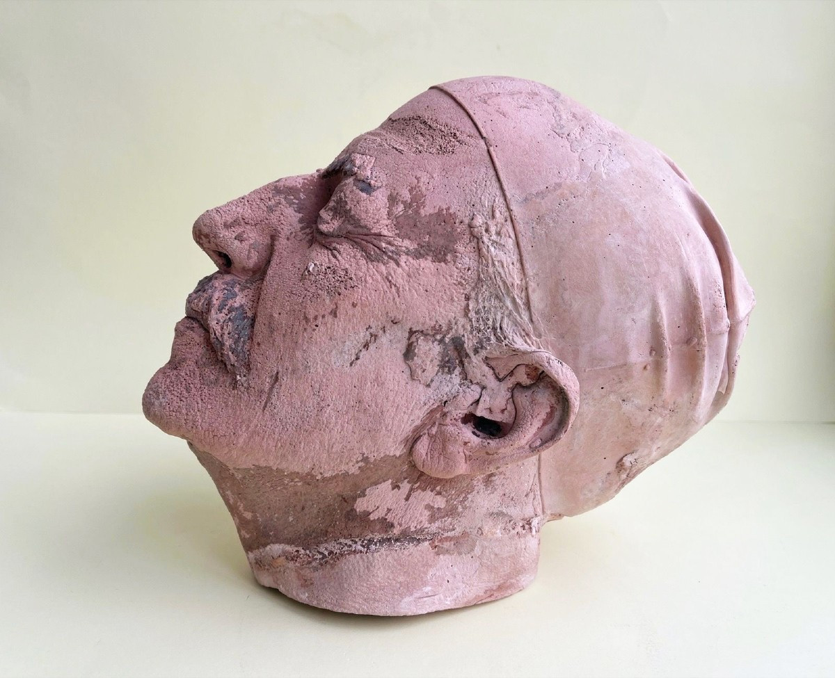 Rare masque mortuaire grandeur nature d’un homme, France, années 1900