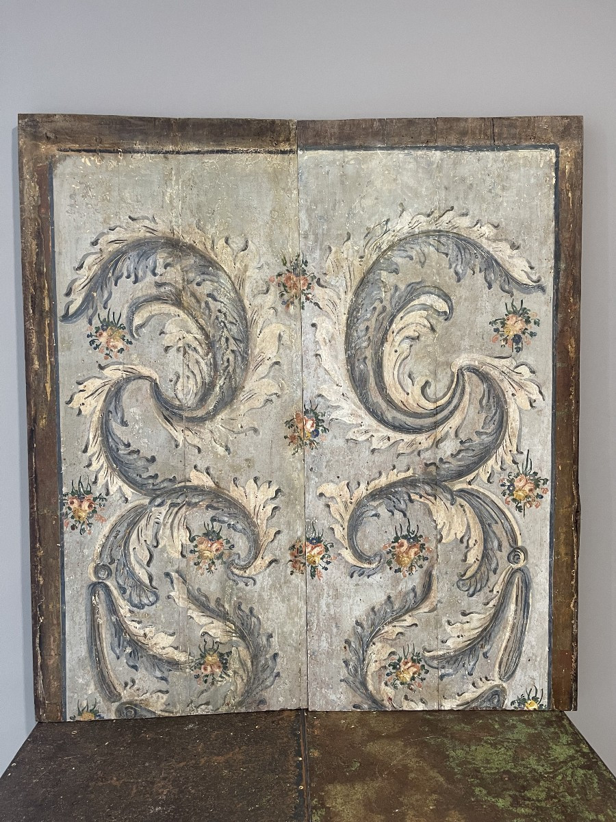 18th Century Large Set Of Two Baroque Altarpiece Oil Paintings, Portuguese