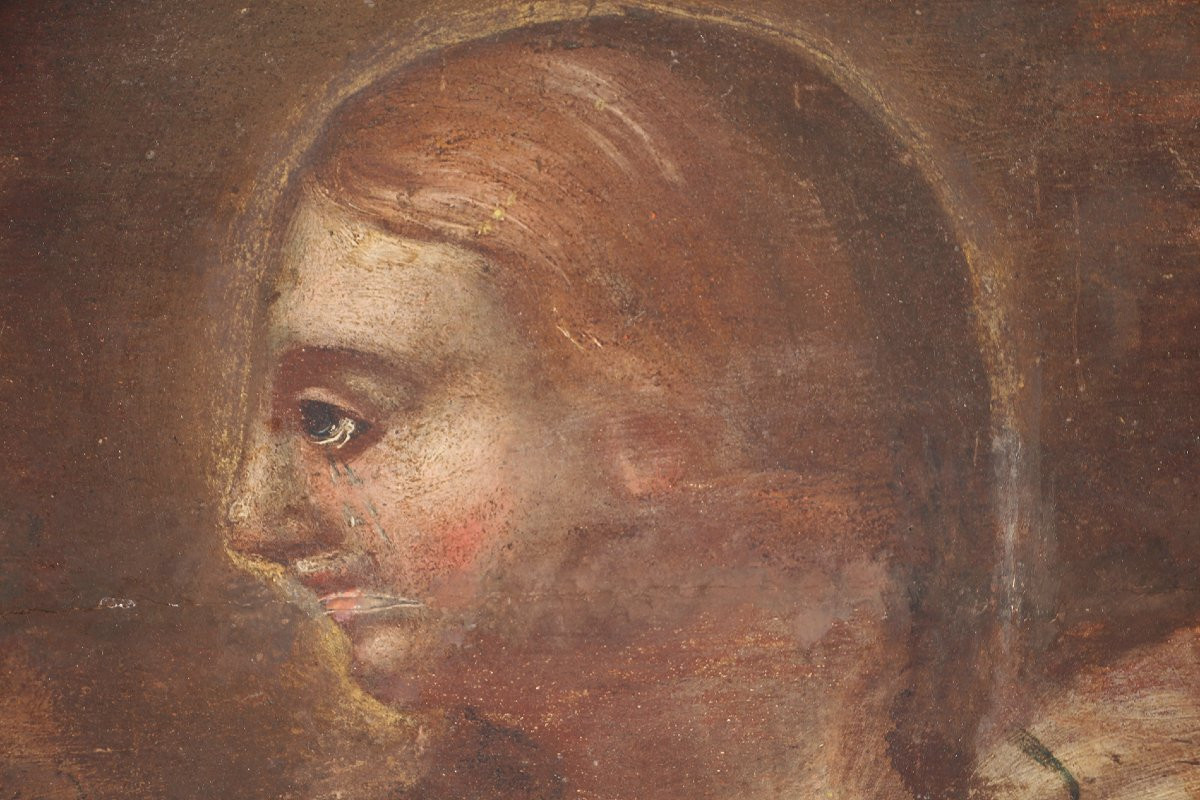 Peinture baroque de Sainte Marie-Madeleine, XVIIᵉ siècle, huile sur bois, portugaise-photo-4