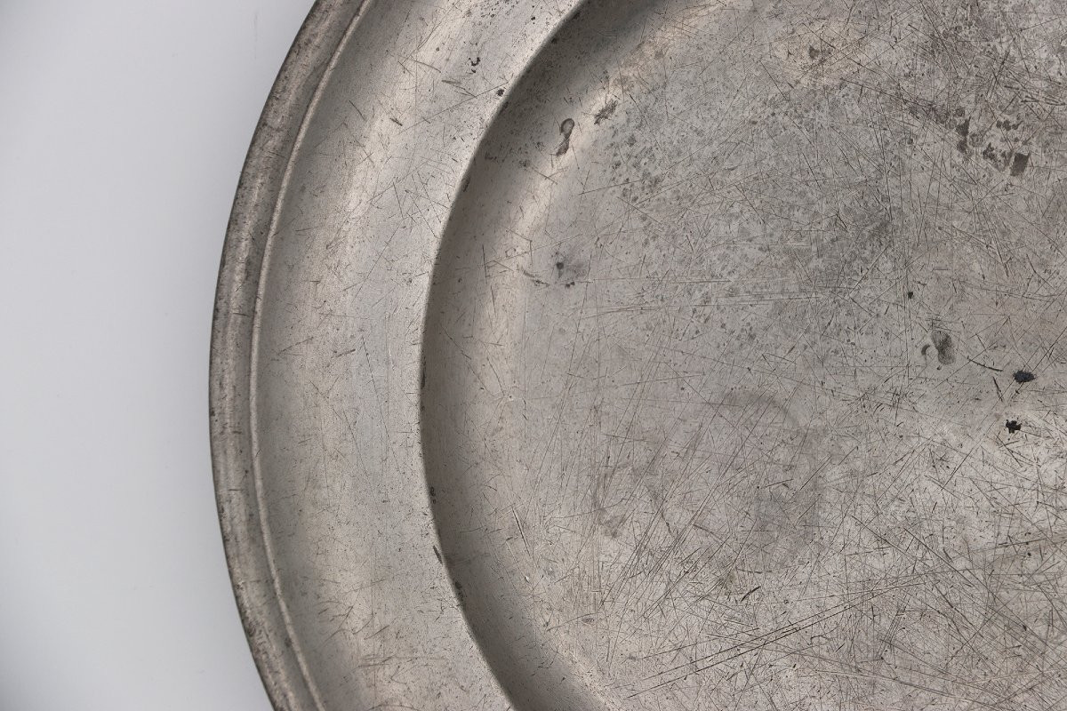 Alms Dish, Pewter, 1796 Germany-photo-4